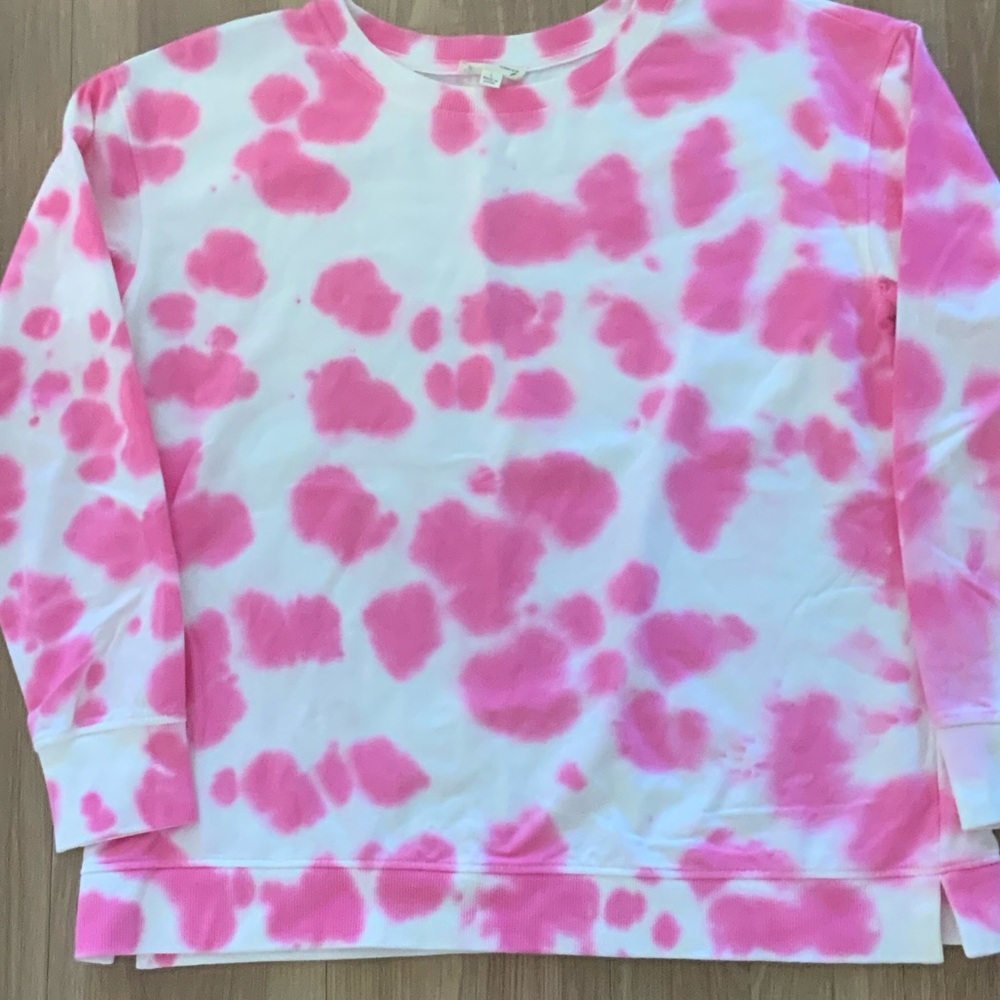 Pink Tie-Dye Crewneck Sweatshirt